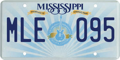 MS license plate MLE095