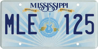 MS license plate MLE125