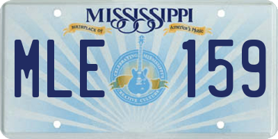 MS license plate MLE159