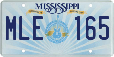 MS license plate MLE165