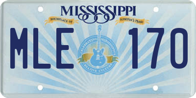 MS license plate MLE170