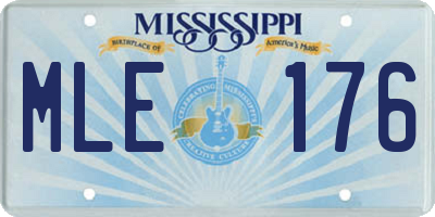 MS license plate MLE176