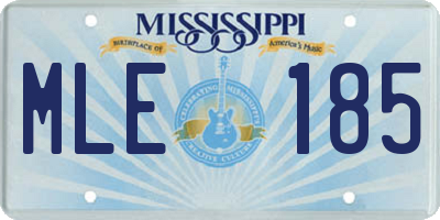 MS license plate MLE185