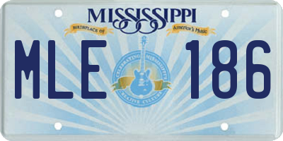 MS license plate MLE186