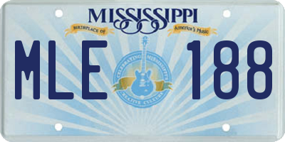 MS license plate MLE188