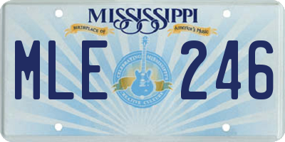 MS license plate MLE246