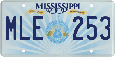MS license plate MLE253