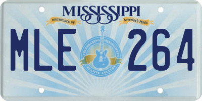 MS license plate MLE264