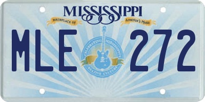 MS license plate MLE272