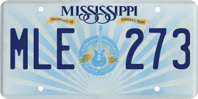 MS license plate MLE273