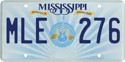 MS license plate MLE276