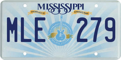 MS license plate MLE279