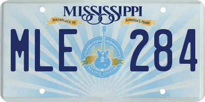 MS license plate MLE284