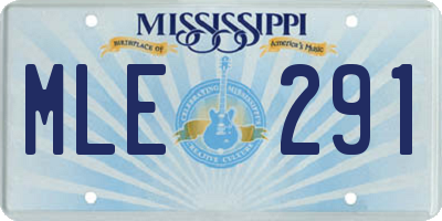 MS license plate MLE291