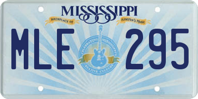 MS license plate MLE295