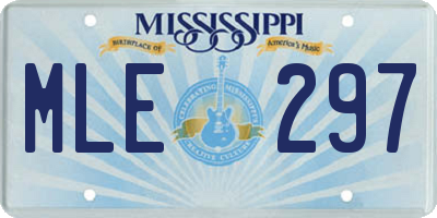 MS license plate MLE297