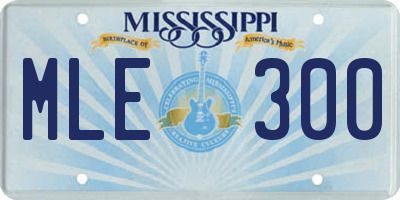 MS license plate MLE300