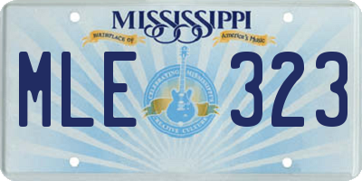 MS license plate MLE323