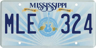 MS license plate MLE324