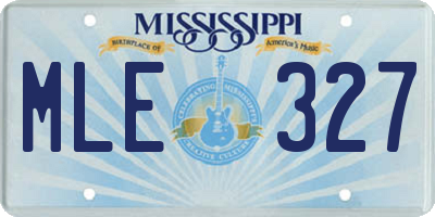 MS license plate MLE327