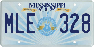 MS license plate MLE328