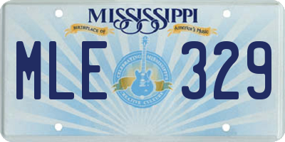 MS license plate MLE329