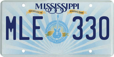 MS license plate MLE330