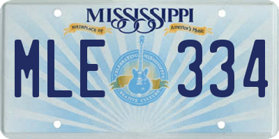 MS license plate MLE334
