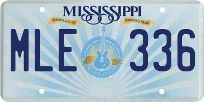 MS license plate MLE336