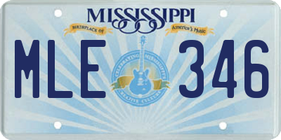 MS license plate MLE346
