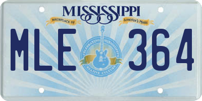 MS license plate MLE364