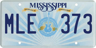 MS license plate MLE373