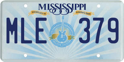 MS license plate MLE379