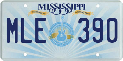 MS license plate MLE390