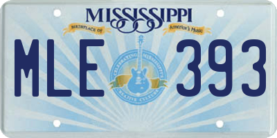 MS license plate MLE393