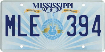 MS license plate MLE394