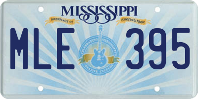 MS license plate MLE395