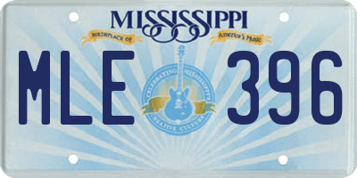 MS license plate MLE396