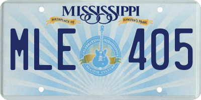 MS license plate MLE405