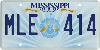 MS license plate MLE414