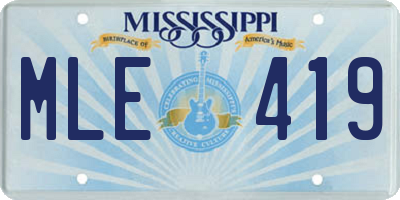 MS license plate MLE419