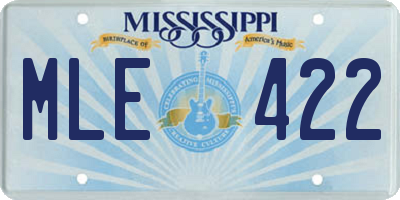 MS license plate MLE422