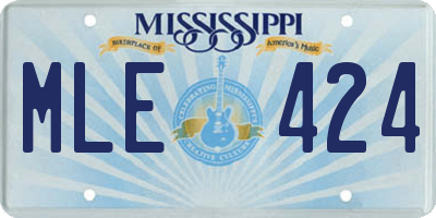 MS license plate MLE424