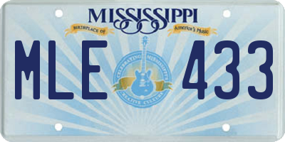 MS license plate MLE433