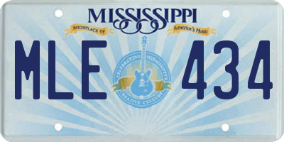 MS license plate MLE434