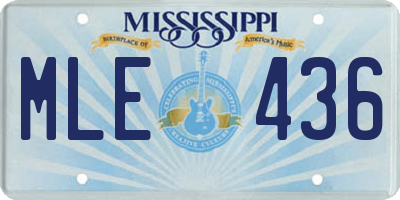 MS license plate MLE436