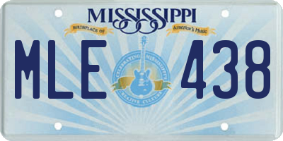 MS license plate MLE438