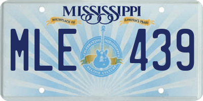 MS license plate MLE439