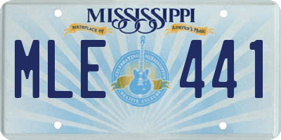 MS license plate MLE441