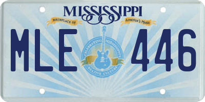 MS license plate MLE446